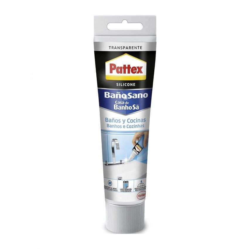 pattex silicona transparente y blanca