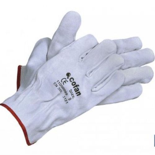 Guantes de piel flor vacuno